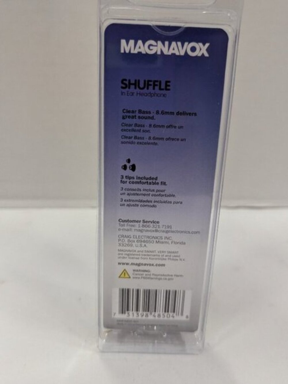 Magnavox MHP4850WH Wired Earbuds | White, 3.5mm Jack, 3 Cushion Sizes